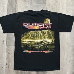 VTG Dumont Sand Dunes Night Life Racing T Shirt Mojave Desert California Y2K L